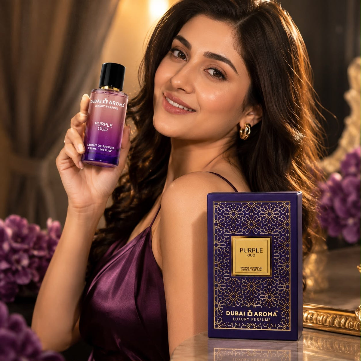 Purple Oud long lasting perfume 50 ml