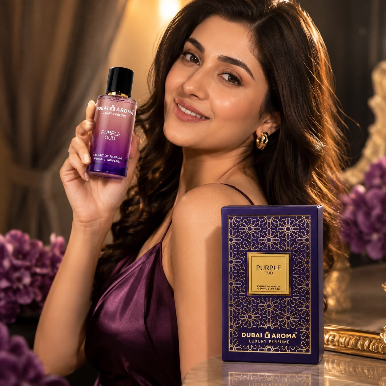 Purple Oud long lasting perfume 50 ml